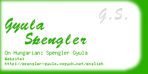 gyula spengler business card